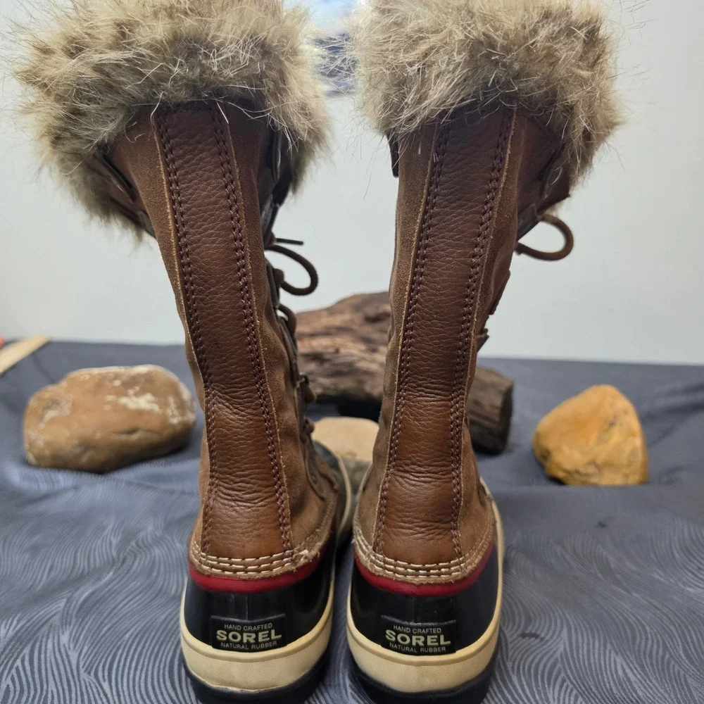 Sorel Tofino II Boots Women Size 9 Brown Good Waterproof Faux Fur NL2429-261